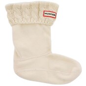Wholesale - MED. KIDS HUNTER WHITE CABLE BOOT SOCKS - ACRYLIC SOLID C/P 24, UPC: 5054916639224